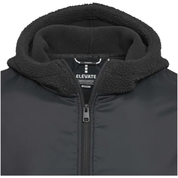 Evans unisex recycled sherpa fleece - Elevate NXT Solid black