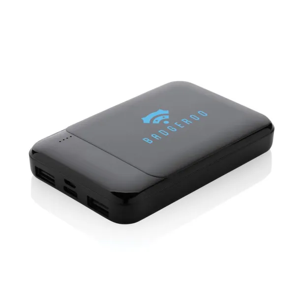  Prijenosna baterija od RCS reciklirane plastike, 5 000 mAh - XD Collection Crna