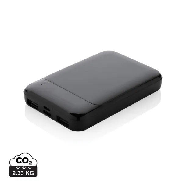  Prijenosna baterija od RCS reciklirane plastike, 5 000 mAh - XD Collection Crna