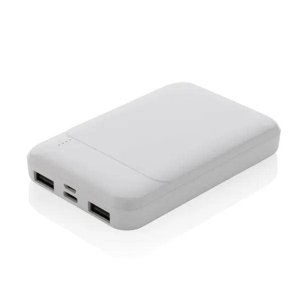  RCS recycled plastic 5.000 mAh powerbank - XD Collection White 