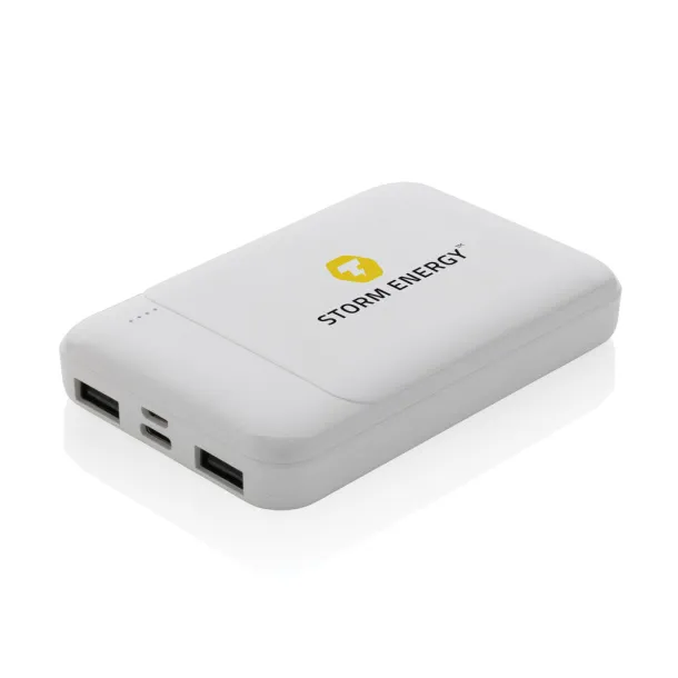  Prijenosna baterija od RCS reciklirane plastike, 5 000 mAh - XD Collection Bijela