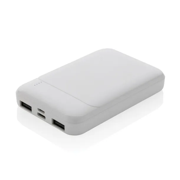  RCS recycled plastic 5.000 mAh powerbank - XD Collection White 