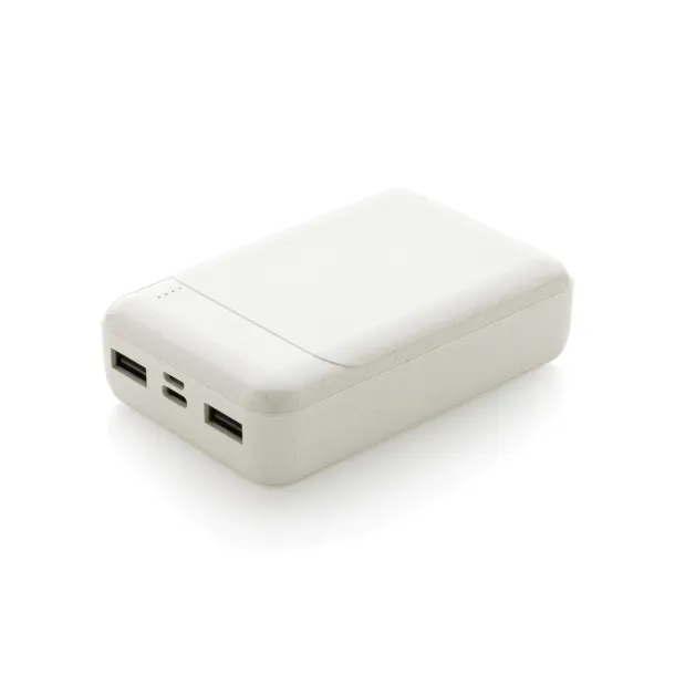  RCS standard recycled plastic 10.000 mAh powerbank - XD Collection White 