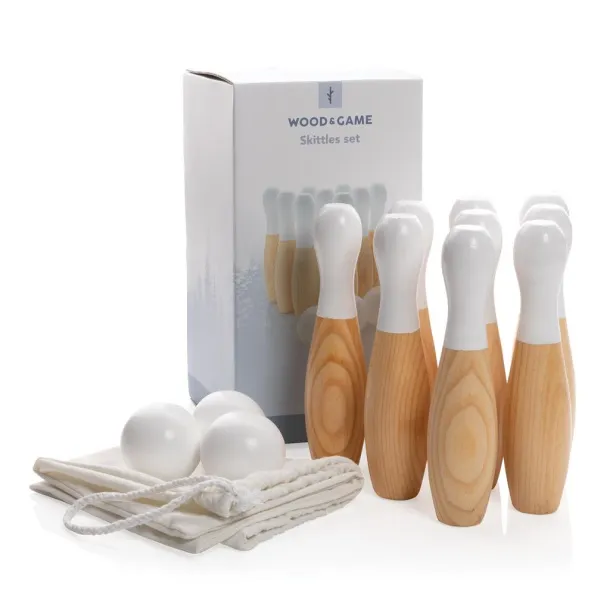  Wooden skittles set - XD Collection Brown 