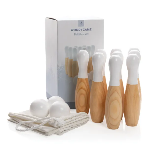  Wooden skittles set - XD Collection Brown 