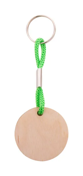 Woody Plus A custom keyring Green Natural