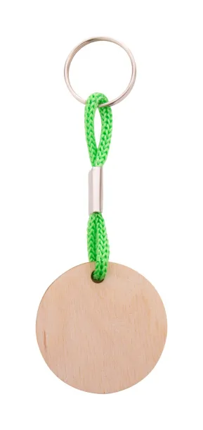 Woody Plus A custom keyring Green Natural