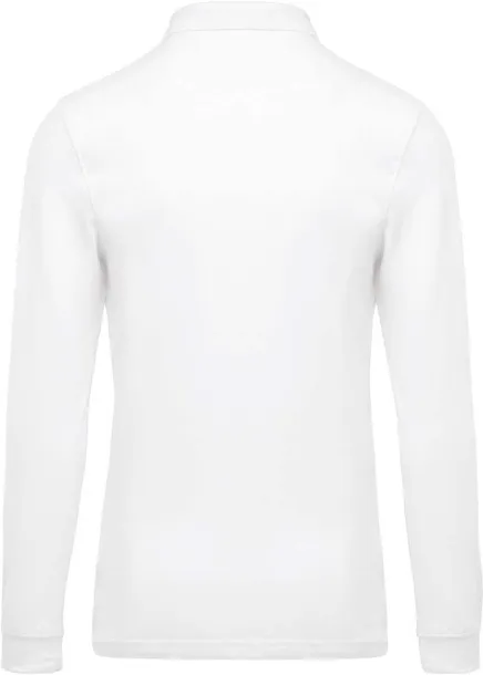  MEN'S LONG-SLEEVED PIQUÉ POLO SHIRT - Kariban White