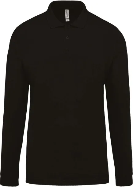  MEN'S LONG-SLEEVED PIQUÉ POLO SHIRT - Kariban Black