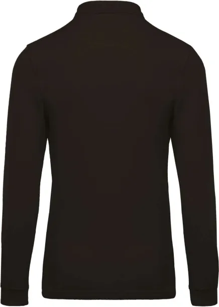  MEN'S LONG-SLEEVED PIQUÉ POLO SHIRT - Kariban Tamno siva