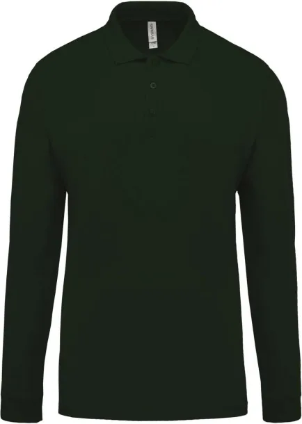  MEN'S LONG-SLEEVED PIQUÉ POLO SHIRT - Kariban Šumski zelena