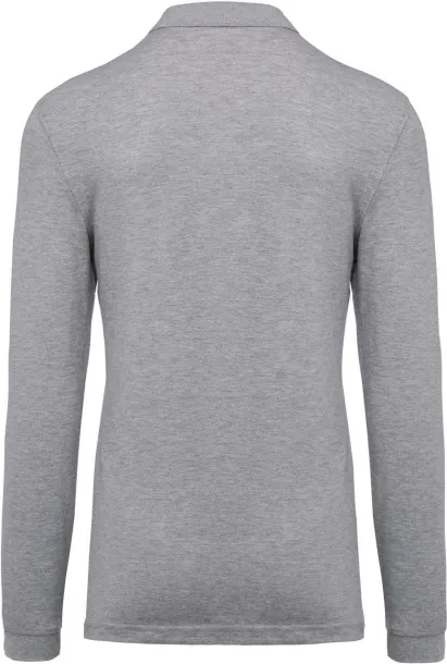  MEN'S LONG-SLEEVED PIQUÉ POLO SHIRT - Kariban Oxford Grey