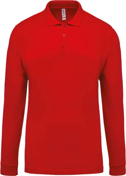  MEN'S LONG-SLEEVED PIQUÉ POLO SHIRT - Kariban Red