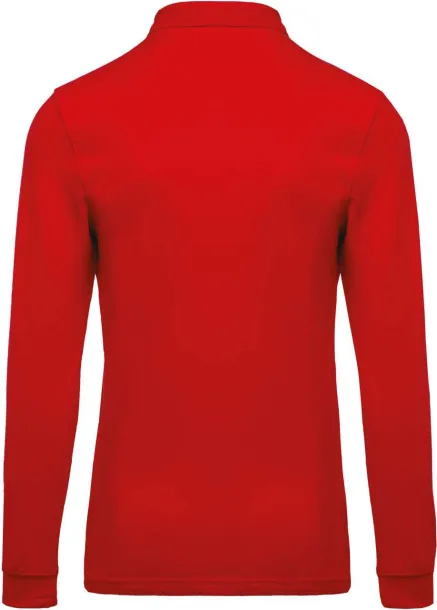  Muška polo pique majica dugih rukava, 180 g/m2 - Kariban Crvena