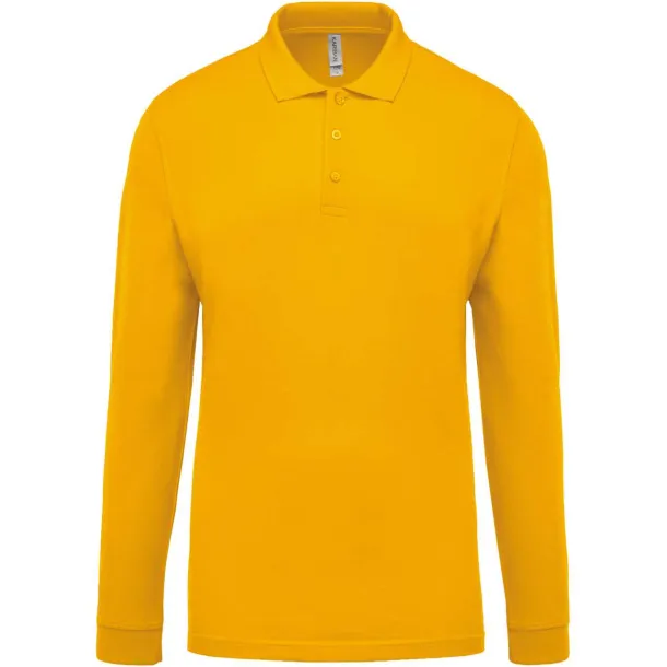  Muška polo pique majica dugih rukava, 180 g/m2 - Kariban Žuta