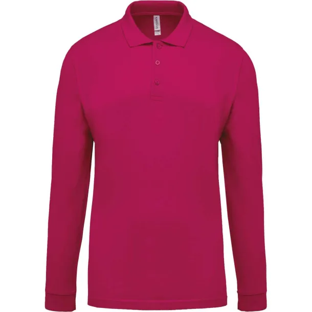  Muška polo pique majica dugih rukava, 180 g/m2 - Kariban Fuchsia