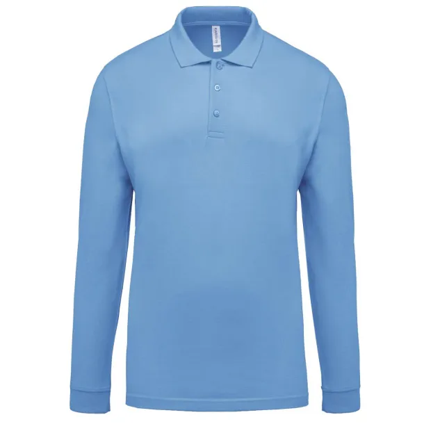  MEN'S LONG-SLEEVED PIQUÉ POLO SHIRT - Kariban Sky blue