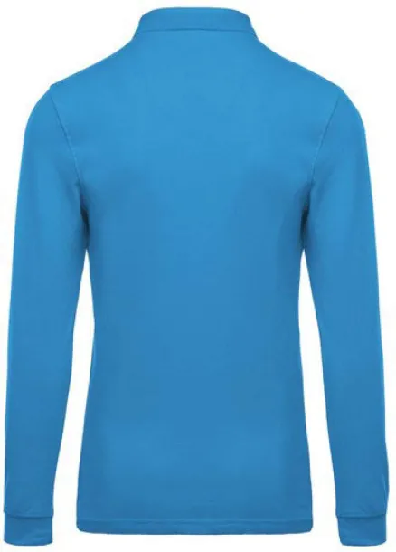  Muška polo pique majica dugih rukava, 180 g/m2 - Kariban Tropical Blue