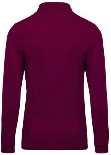  MEN'S LONG-SLEEVED PIQUÉ POLO SHIRT - Kariban Wine