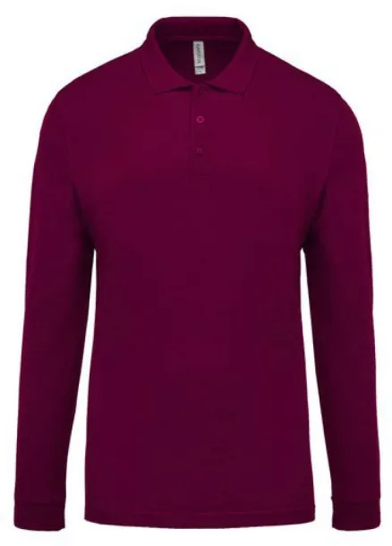  MEN'S LONG-SLEEVED PIQUÉ POLO SHIRT - Kariban Wine