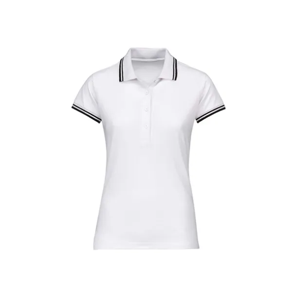 ADRIA women’s tipping polo shirt - EXPLODE White