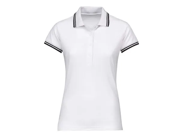 ADRIA women’s tipping polo shirt - EXPLODE White