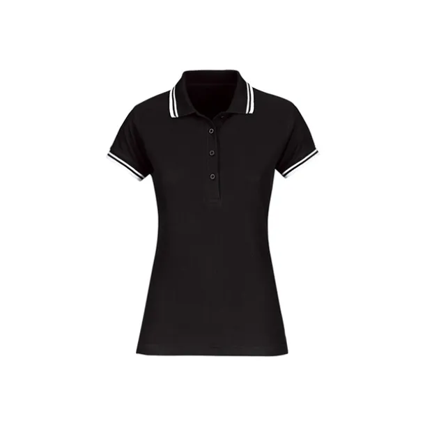 ADRIA women’s tipping polo shirt - EXPLODE Black