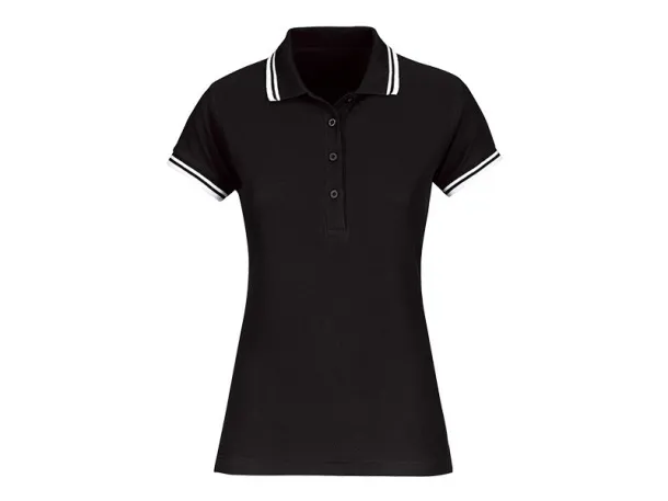 ADRIA women’s tipping polo shirt - EXPLODE Black