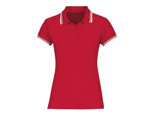 ADRIA women’s tipping polo shirt - EXPLODE Red