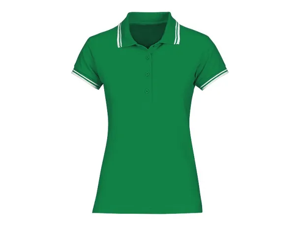 ADRIA women’s tipping polo shirt - EXPLODE Kelly green