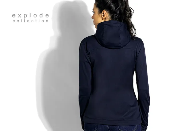 RIDER WOMEN women's softshell hooded jacket - EXPLODE Blue