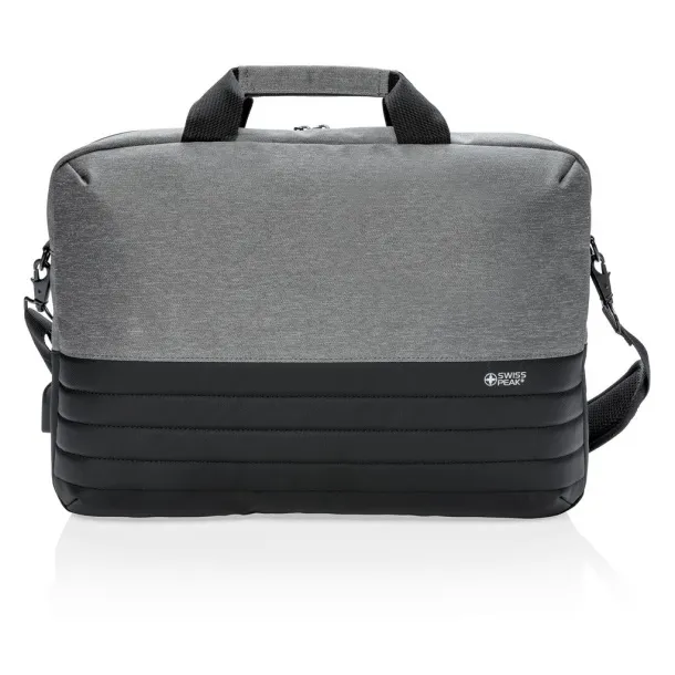  Swiss Peak RFID 15.6" laptop bag Cool Grey 9 Black