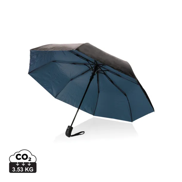  21" Impact AWARE™ RPET Pongee bi color mini umbrella - XD Collection Blue 