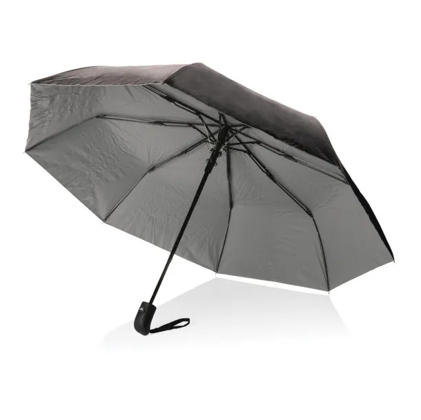  21" Impact AWARE™ RPET Pongee bi color mini umbrella - XD Collection silver 