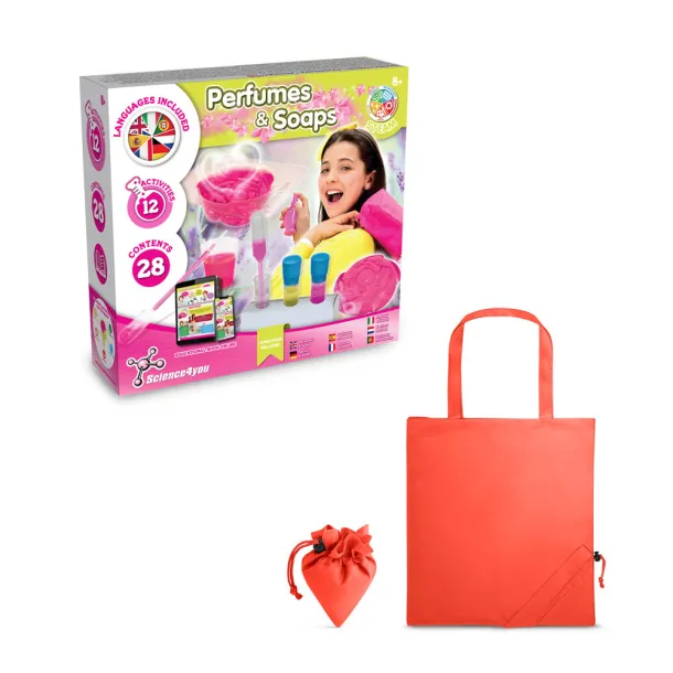 Perfume & Soap Factory Kit V Educational game supplied with a 190T folding gift bag Red