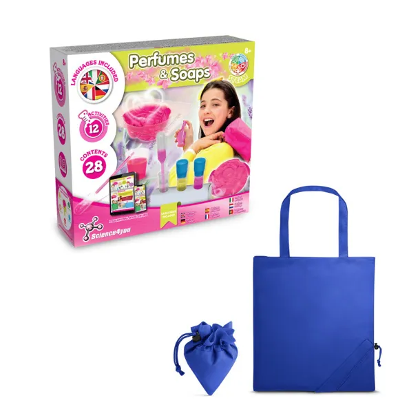 Perfume & Soap Factory Kit V Educational game supplied with a 190T folding gift bag Royal blue