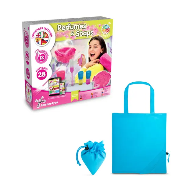 Perfume & Soap Factory Kit V Educational game supplied with a 190T folding gift bag Light blue