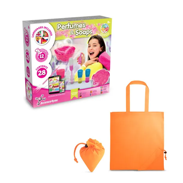 Perfume & Soap Factory Kit V Educational game supplied with a 190T folding gift bag Orange