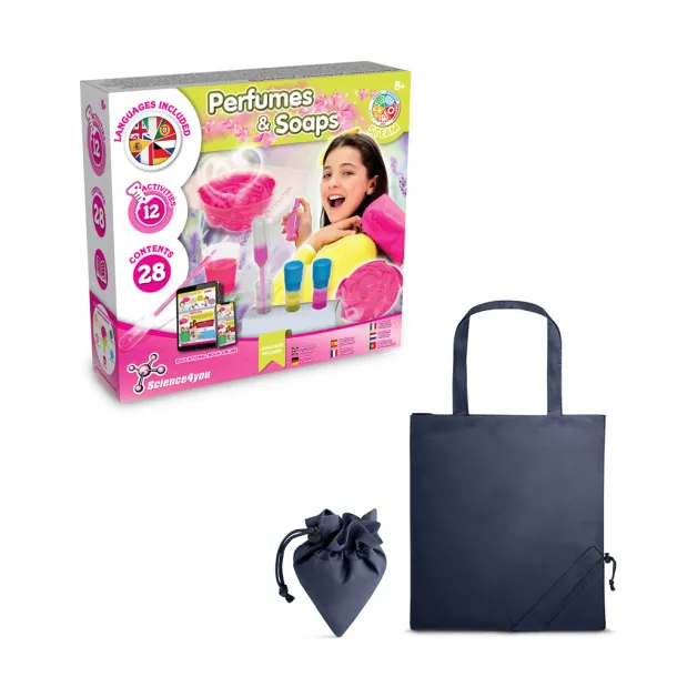 Perfume & Soap Factory Kit V Educational game supplied with a 190T folding gift bag Navy Blue