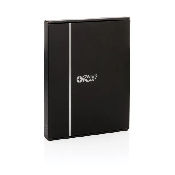  Swiss Peak Heritage RCS rPU portfolio od kamenog papira, A5 - Swiss Peak Crna