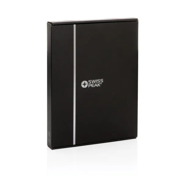  Swiss Peak Heritage RCS rPU portfolio od kamenog papira, A5 - Swiss Peak Crna