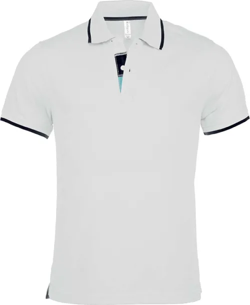  MEN'S SHORT-SLEEVED POLO SHIRT - Kariban White Navy