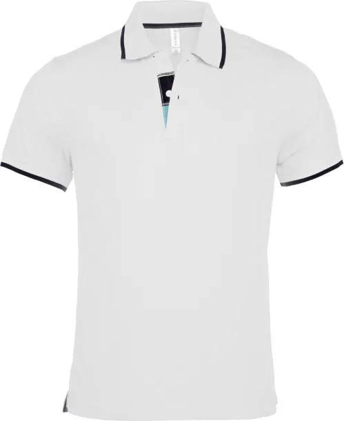  MEN'S SHORT-SLEEVED POLO SHIRT - Kariban White Navy