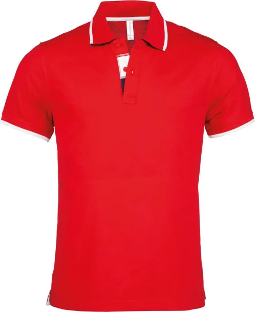  MEN'S SHORT-SLEEVED POLO SHIRT - Kariban Red White