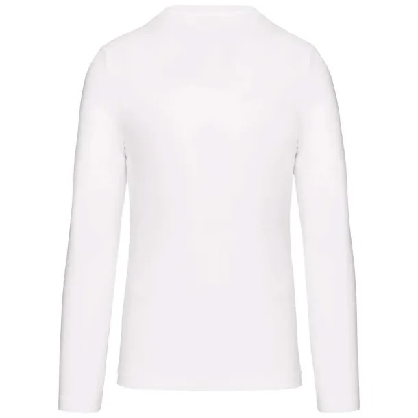  MEN'S LONG-SLEEVED V-NECK T-SHIRT - Kariban White