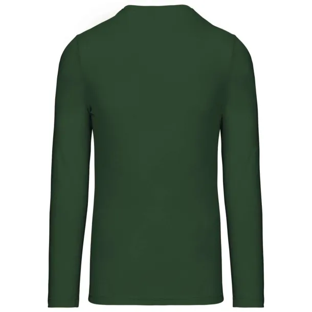  MEN'S LONG-SLEEVED V-NECK T-SHIRT - Kariban Šumski zelena
