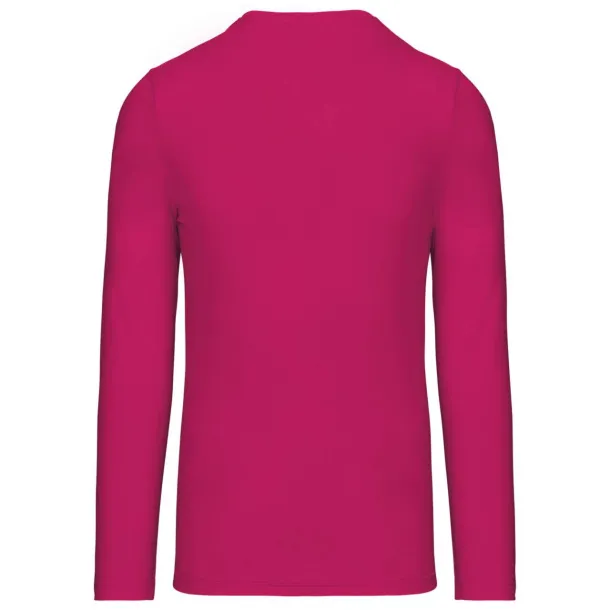  MEN'S LONG-SLEEVED V-NECK T-SHIRT - Kariban Fuchsia