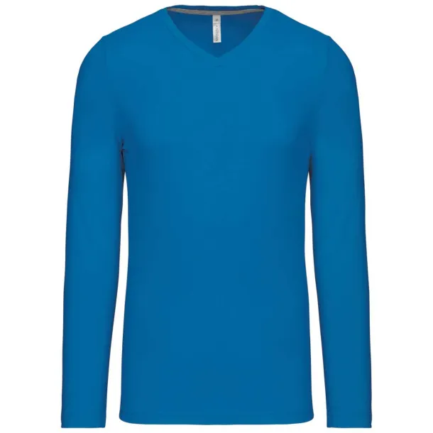  Muška V majica dugih rukava, 180 g/m2 - Kariban Tropical Blue