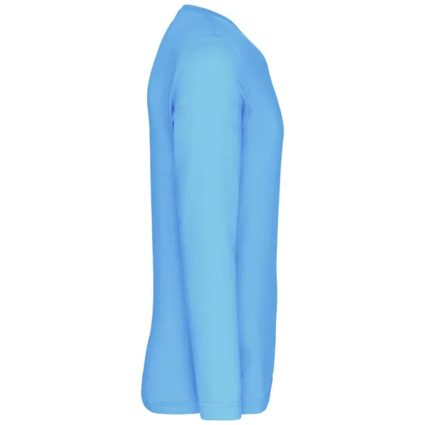  Muška V majica dugih rukava, 180 g/m2 - Kariban Nebeski plava