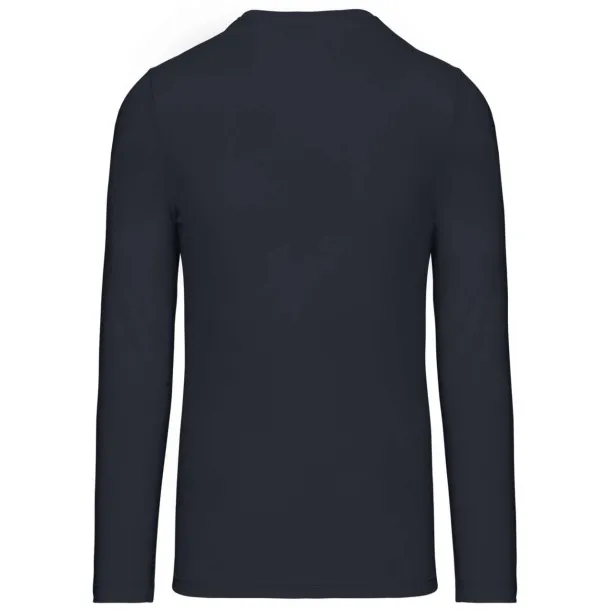  MEN'S LONG-SLEEVED V-NECK T-SHIRT - Kariban Navy